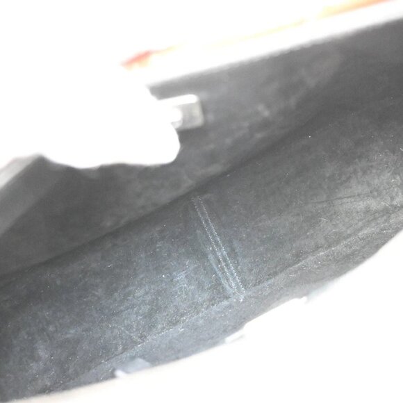 GUCCI Logo Bamboo Shoulder Hand Bag Leather Black Red Italy 61FB846 - Picture 10 of 16